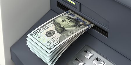 Dollars from ATM